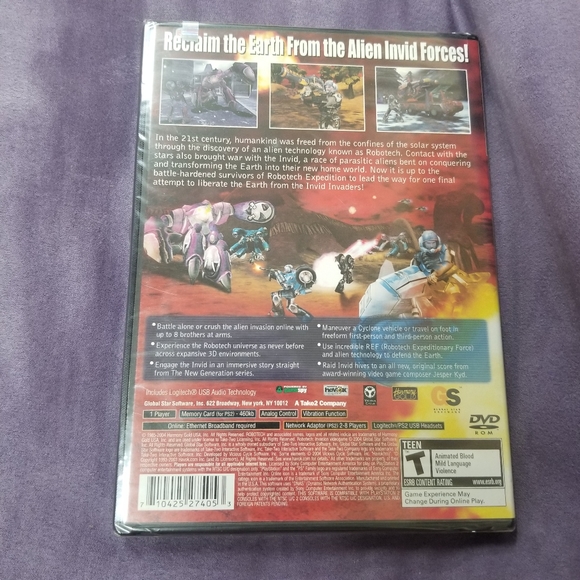Robotech: Invasion Sony PlayStation 2 2004 PS2 Black Label Factory Sealed NEW - Picture 2 of 6